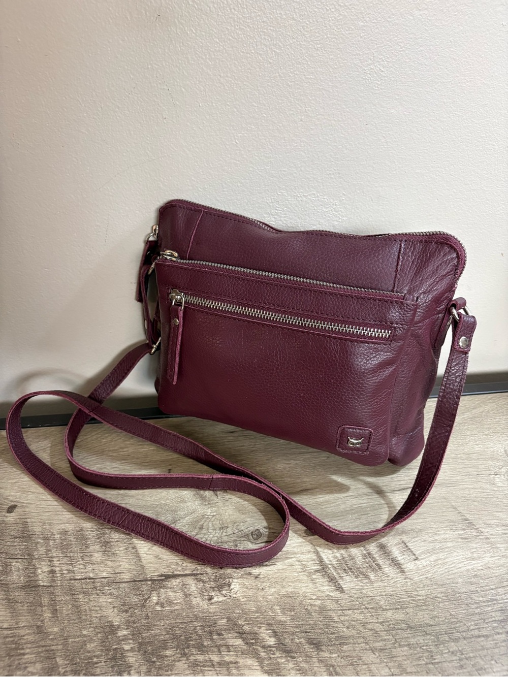WISE OWL ACCESSORIES Burgundy Leather CROSSBODY Bag PURSE